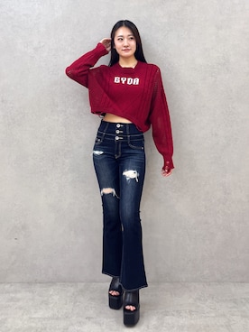 「GYDA（ジェイダ）のアイテム」を使った、yumenoさん（レディース・165cm）の夏コーディネート