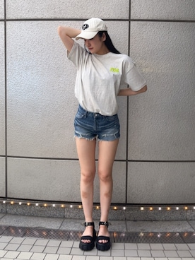「Tシャツ×デニム」｜yumenoさん（レディース・165cm）の春コーディネート