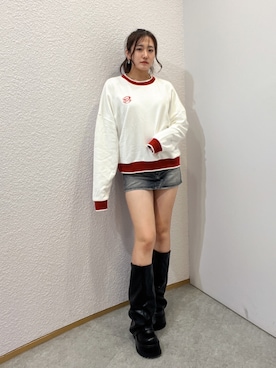「アイテム（スウェット）」を使った、yumenoさん（レディース・165cm）の夏コーディネート