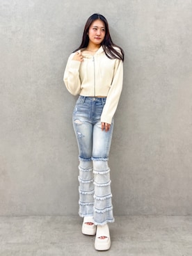 「GYDA（ジェイダ）のアイテム」を使った、yumenoさん（レディース・165cm）の夏コーディネート