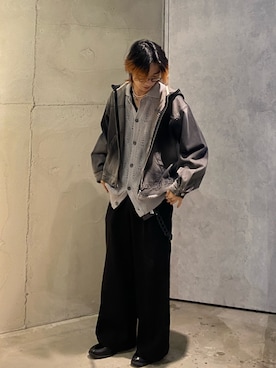 「tk.TAKEO KIKUCHI（ティーケータケオキクチ）のアイテム（ジャケット/アウター）」を使った、hrk1028aiさん（メンズ・171cm）の冬コーディネート