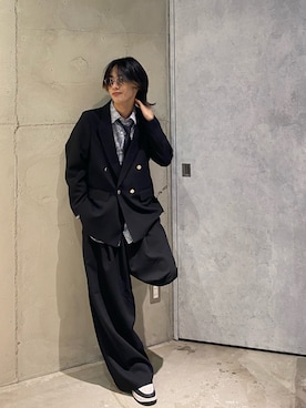 「アイテム（テーラードジャケット）」を使った、hrk1028aiさん（メンズ・171cm）の秋コーディネート