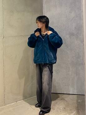 「tk.TAKEO KIKUCHI（ティーケータケオキクチ）のアイテム（ブルゾン）」を使った、hrk1028aiさん（メンズ・171cm）の冬コーディネート