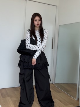 「アイテム（その他トップス）」を使った、胡熊もえさん（レディース・153cm）の秋コーディネート