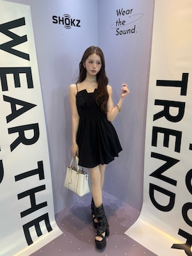 「CELINE（セリーヌ）のアイテム」を使った、胡熊もえさん（レディース・153cm）の夏コーディネート