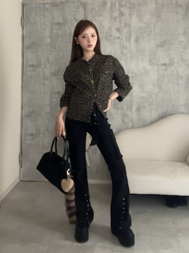 「GIVENCHY（ジバンシイ）のアイテム（バッグ）」を使った、胡熊もえさん（レディース・153cm）の夏コーディネート