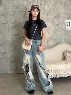 胡熊もえさん(レディース・153cm)の夏コーディネート