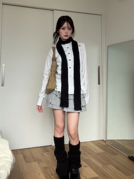 「アイテム（シューズ小物/雑貨）」を使った、胡熊もえさん（レディース・153cm）の秋コーディネート