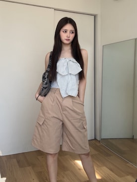 胡熊もえさん（骨格ストレート・レディース・153cm）の夏コーディネート