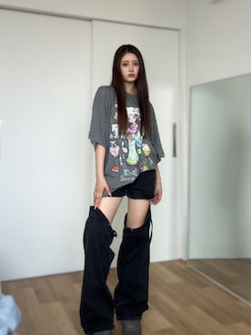 「GRL（グレイル）のアイテム」を使った、胡熊もえさん（レディース・153cm）の夏コーディネート