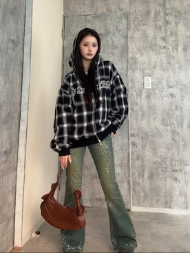 胡熊もえさん(レディース・153cm)の冬コーディネート