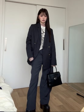 「GIVENCHY（ジバンシイ）のアイテム」を使った、胡熊もえさん（レディース・153cm）の秋コーディネート
