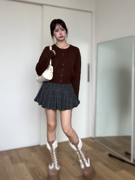 胡熊もえさん（骨格ストレート・レディース・153cm）の秋コーディネート