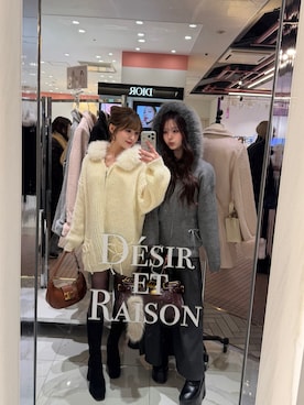 「Chloe（クロエ）のアイテム」を使った、胡熊もえさん（レディース・153cm）の冬コーディネート