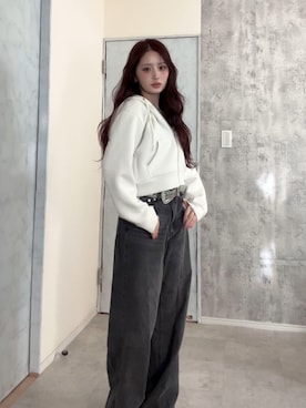 胡熊もえさん（レディース・153cm）の冬コーディネート