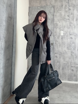 胡熊もえさん（レディース・153cm）の冬コーディネート