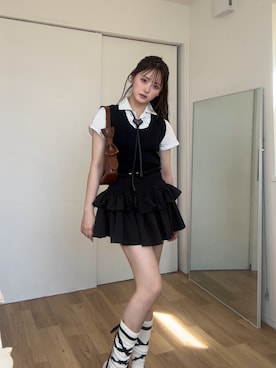 胡熊もえさん（骨格ストレート・レディース・153cm）の夏コーディネート