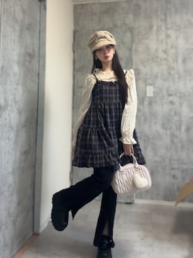 「GRL（グレイル）のアイテム（バッグ）」を使った、胡熊もえさん（レディース・153cm）の春コーディネート