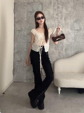 胡熊もえさん（レディース・153cm）の夏コーディネート