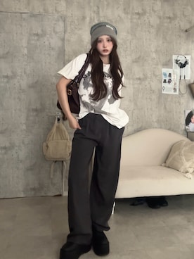 「Chloe（クロエ）のアイテム」を使った、胡熊もえさん（レディース・153cm）の夏コーディネート
