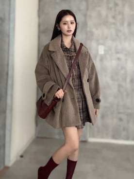 胡熊もえさん（レディース・153cm）の冬コーディネート