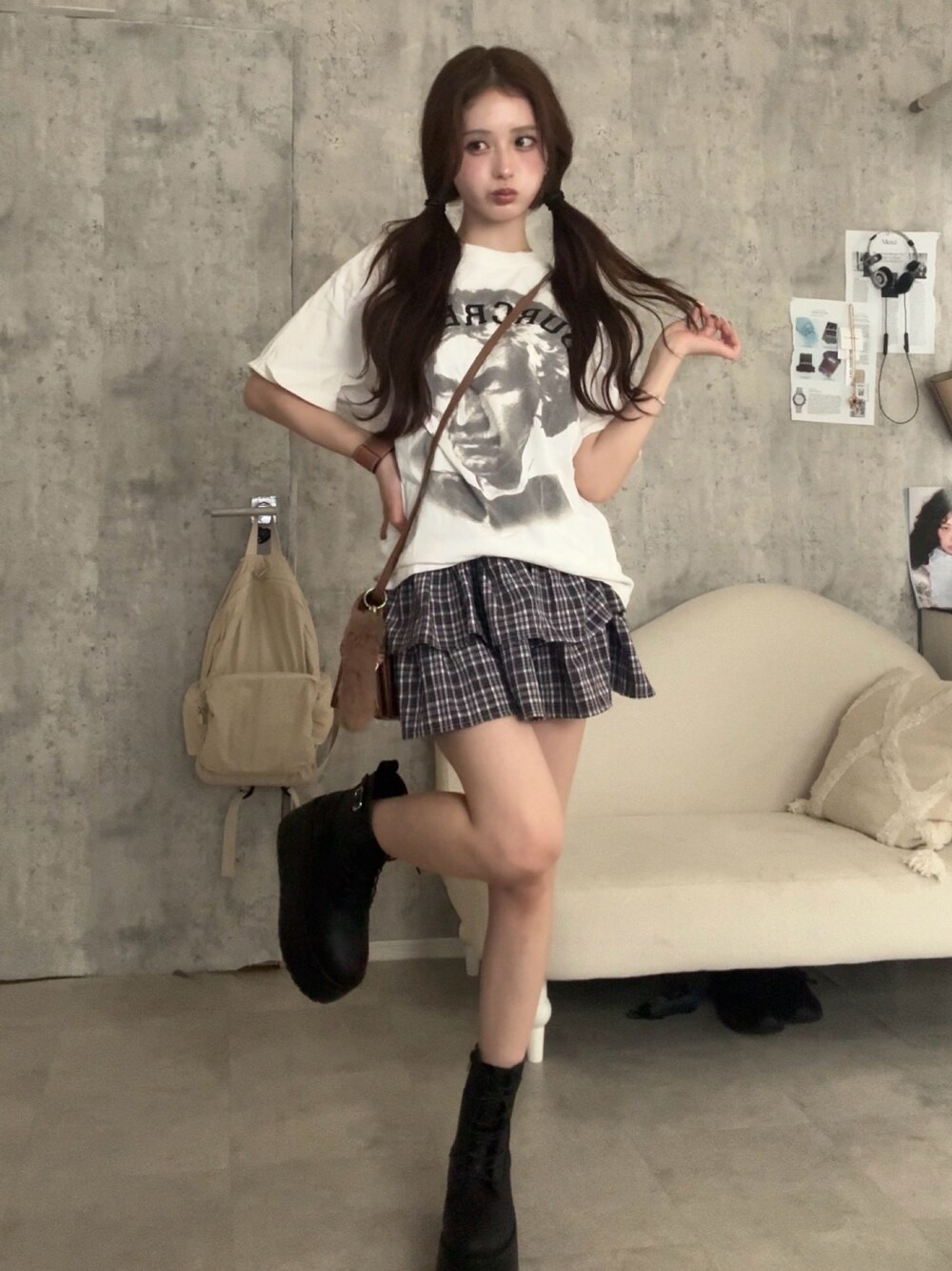 Vipoa（ヴィポア）の「check frill skirt（スカート）」 - WEAR
