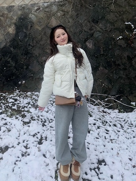 「CLANE（クラネ）のアイテム」を使った、胡熊もえさん（レディース・153cm）の冬コーディネート