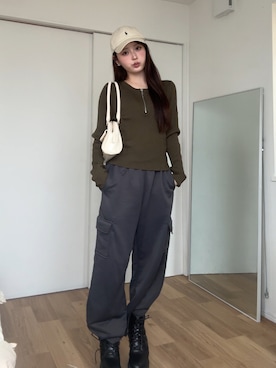 「低身長」｜胡熊もえさん（骨格ストレート・レディース・153cm）の夏コーディネート