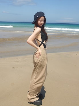 「海」｜胡熊もえさん（レディース・153cm）の夏コーディネート