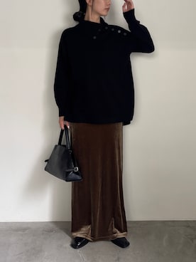 「select MOCA（セレクトモカ）のアイテム（ローファー）」を使った、AYAMEさん（レディース・167cm）の秋コーディネート