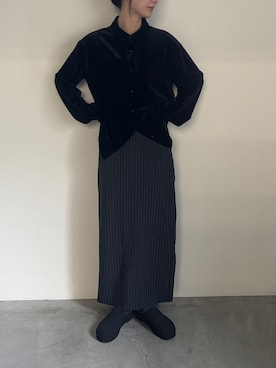 「アイテム（スリッポン）」を使った、AYAMEさん（レディース・167cm）の夏コーディネート