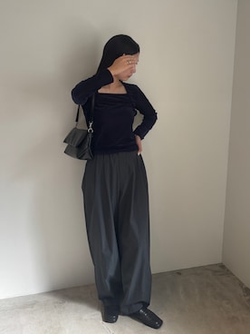 「select MOCA by son（セレクトモカバイソン）のアイテム（その他パンツ）」を使った、AYAMEさん（レディース・167cm）の夏コーディネート