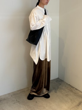 「select MOCA by son（セレクトモカバイソン）のアイテム（スカート）」を使った、AYAMEさん（レディース・167cm）の夏コーディネート