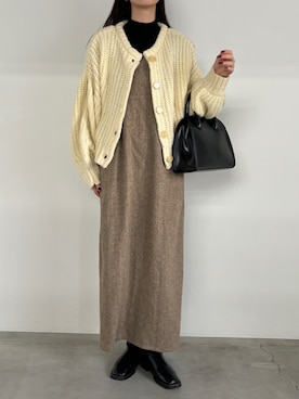 「select MOCA by son（セレクトモカバイソン）のアイテム（ワンピース/ドレス）」を使った、AYAMEさん（レディース・167cm）の秋コーディネート