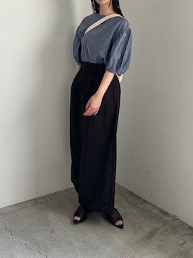 「select MOCA by son（セレクトモカバイソン）のアイテム」を使った、AYAMEさん（骨格ストレート・レディース・167cm）の夏コーディネート