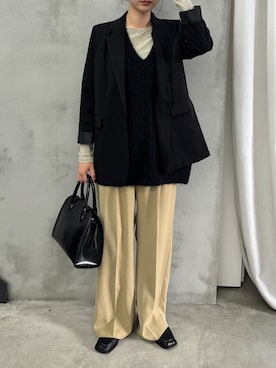 「select MOCA（セレクトモカ）のアイテム（ジャケット/アウター）」を使った、AYAMEさん（骨格ストレート・レディース・167cm）の秋コーディネート