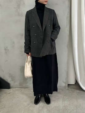「select MOCA by son（セレクトモカバイソン）のアイテム（ジャケット/アウター）」を使った、AYAMEさん（レディース・167cm）の秋コーディネート