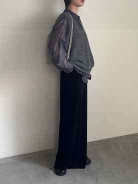 「select MOCA by son（セレクトモカバイソン）のアイテム（スカート）」を使った、AYAMEさん（レディース・167cm）の冬コーディネート
