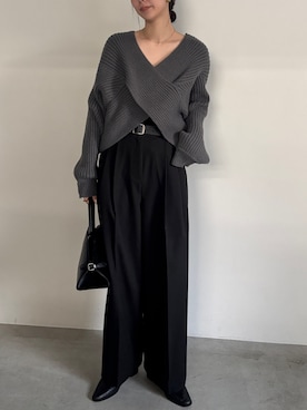 「アイテム（ハンドバッグ）」を使った、AYAMEさん（レディース・167cm）の冬コーディネート