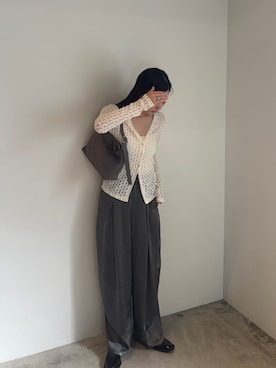 「select MOCA（セレクトモカ）のアイテム（ローファー）」を使った、AYAMEさん（レディース・167cm）の夏コーディネート