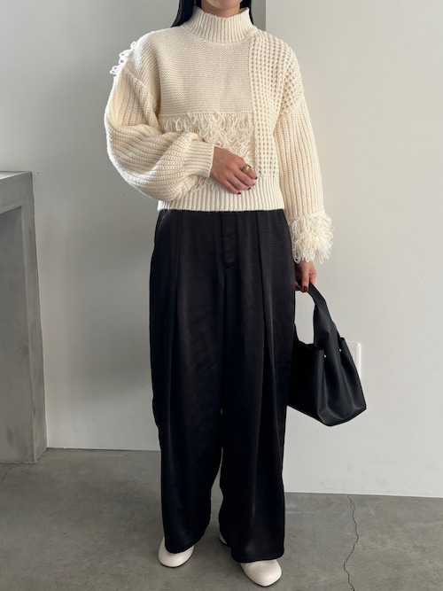 セール】ループ切替フリンジバルキーニット（ニット/セーター