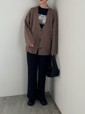 「select MOCA by son（セレクトモカバイソン）のアイテム（Tシャツ/カットソー）」を使った、AYAMEさん（レディース・167cm）の秋コーディネート