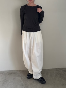 「select MOCA by son（セレクトモカバイソン）のアイテム（Tシャツ/カットソー）」を使った、AYAMEさん（レディース・167cm）の春コーディネート