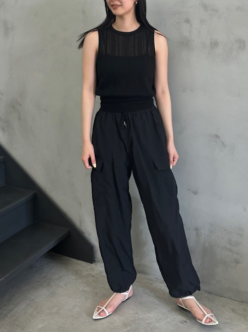 セール】【ZOZO限定】ランダムリブシアーノースリーブニット