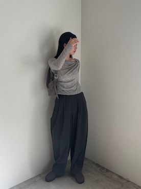 「select MOCA by son（セレクトモカバイソン）のアイテム（その他パンツ）」を使った、AYAMEさん（レディース・167cm）の夏コーディネート