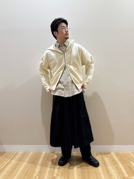 「アイテム（スカート）」を使った、kanauさん（メンズ・180cm）の秋コーディネート