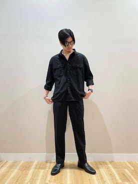 「スラックス」｜「アイテム（その他アウター）」を使った、kanauさん（メンズ・180cm）の秋コーディネート