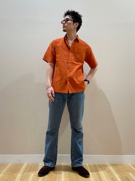 「天然素材」｜kanauさん（メンズ・180cm）の春コーディネート