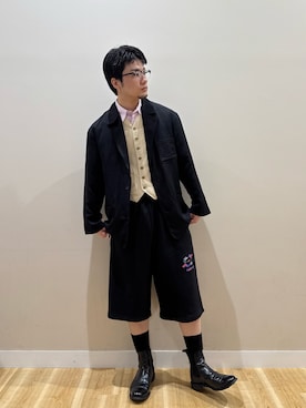 「アイテム（メガネ）」を使った、kanauさん（メンズ・180cm）の秋コーディネート