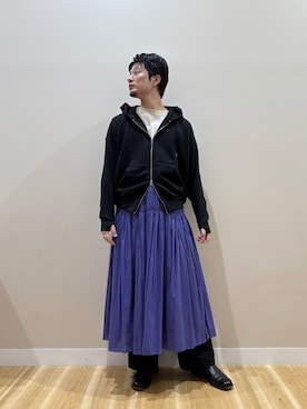 「アイテム（スカート）」を使った、kanauさん（メンズ・180cm）の秋コーディネート